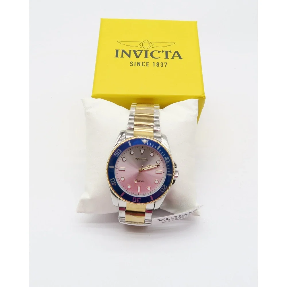 Invicta Pro Diver Vitreos Mens Watch 42mm Two Tone Gold Steel 69398 New